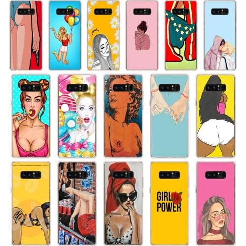102AA hot flirt sexy girl Soft Silicone Tpu Cover phone Case for Samsung Galaxy note 4 5 8 10 Grand Prime S4 S5 Case