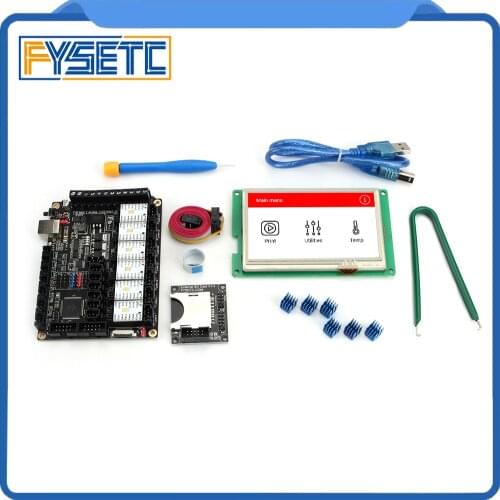 FYSETC F6 V1.3 ALL-in-one Mainboard + 4.3" Touch Screen With SD Reader + 6pcs TMC2100 V1.3 Stepper Motor Driver Supper Silence