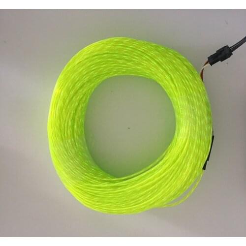Flashing el neon chasing wire electroluminescent flowing cable running wire, 2.3mm diameter 50m roll with AC80-240V inverter