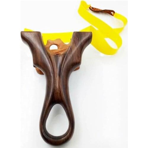 Powerful Wood Sling Shot Marble Catapult Slingshot Rubber Band Outdoor Hunting