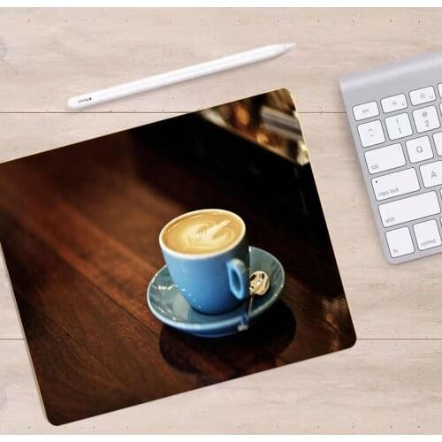 MRGBEST Mouse Pad 220x180mm S Coffee Picture Printed Mat Natural Anti-slip Rubber Laptop Mause Pad Provide Comfortable for Games