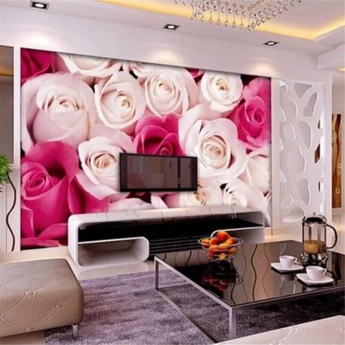Beibehang Custom wallpaper 3d photo mural full screen rose background wall living room bedroom wall papers home decor wallpaper