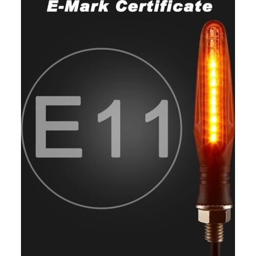 E11 Motorcycle Turn Signals E Mark Motorcycle Light 335SMD Flowing Motorcycle Flasher Stop Signals Indicator IP68 Bendable