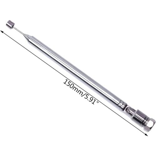 G5AA F Type Telescopic Antenna Shrink Length 5.91in F Plug F Type Female Plug Connector with Adapter for TV Table Top Radio