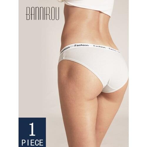 BANNIROU Underwear For Women Panties Woman Cotton Sport Briefs Soft Underwear Fashion Soft Panties For Woman Sports 2021 1 Pcs