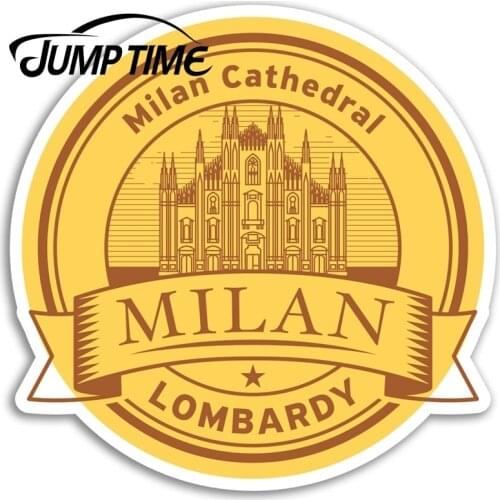 Jump Time for Lombardy Milan Vinyl Stickers Italy Fun Travel Sticker Luggage Bumper Trunk Window Decal Car Accessories