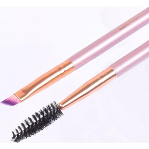 1 Pcs Eyelash Eyebrow Makeup Brushes Eye Lashes Angled Eye Brow Double Head Eyes Make Up Brush Brows Lash Beauty Tools D041V-Z