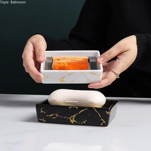 1 pc Ceramics Solid Color Soap Dish Nordic Style Square Soap Holder Kitchen Storage Container Home Bathroom Accessories Tray