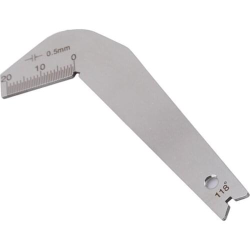 1Pc Mutifunction Drill Bit Angle Gauge Stainless Steel Drill Bit Angle Gauge Edge Dimension Gage Sharpening Tool