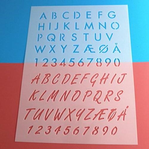 1pc Letter Painting Template DIY Layering Stencils Painting Scrapbook Coloring Embossing Album Decorative Card Template Reusable