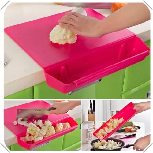 2-in-1 Creative Detachable Non-slip Wear-resistant Cutting Board with Vegetable Trough Detachable Storage Box Kitchen Tool