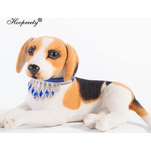 2019 Fashion Jewelry Dog Accessories Adjustable Rhinestone Dog Collar For Small Dogs Diamond Bling Pet Supplies 20E