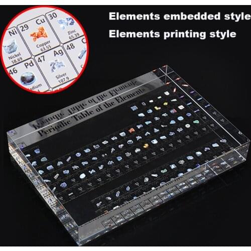 2021 Acrylic Periodic Table Display With Real Elements Kids Teaching Birthday Teachers Gifts Chemical Element craft Home Decor