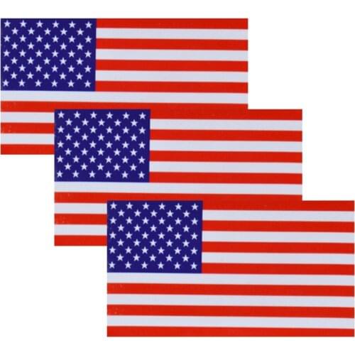 3PCS Auto Decal American Flag Car Stickers Styling USA Flag Waterproof Decal Car Sticker Rearview Mirror
