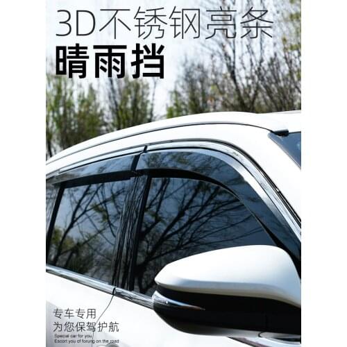 4pcs Plastic Exterior Visor Vent Shades Window Sun Rain Guard Deflector For Jeep Cherokee 2016 2017