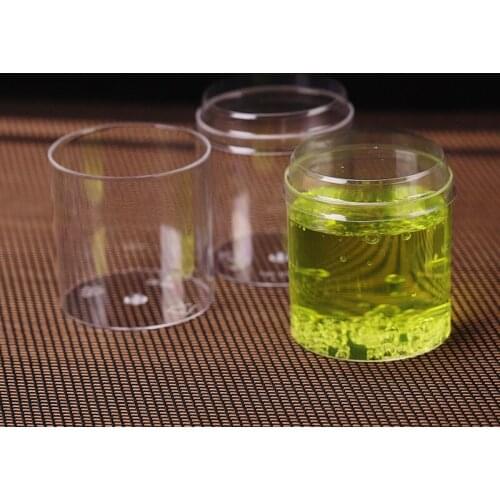 50pcs Round transparent ice cream dessert jelly pudding cup handmade dessert household decoration plastic cups with covers