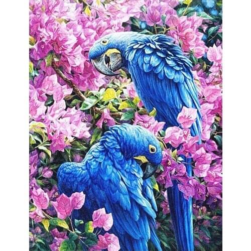 5D DIY Diamond Painting Kits Parrot Full Round With AB Drill Diamonds Embroidery Animal Bird Decorations Home Art Unique Gift