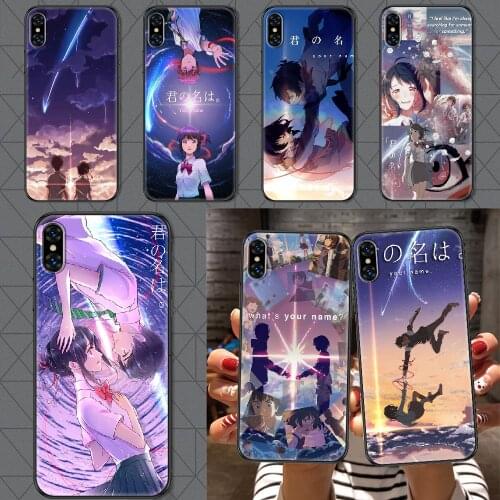 Anime Your Name Phone Case Cover Hull For iphone 5 5s se 2 6 6s 7 8 12 mini plus X XS XR 11 PRO MAX black pretty prime art