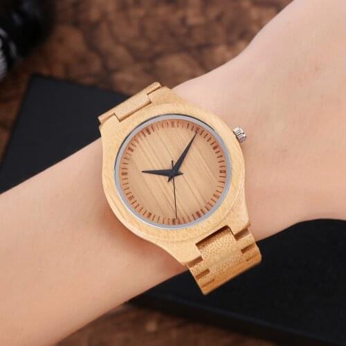 Watches Women Fashion Wood Watch Wooden Bracelet Clock Top Brand Quartz Ladies WristWatch relogio Customized bamboo wood watch