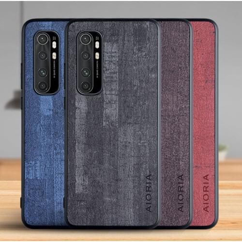Case for Xiaomi Mi Note 10 Lite Funda Luxury Vintage Bark pattern Leather Phone Cover for xiaomi mi note 10 lite case Coque