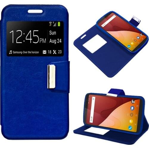 Case Flip Cover Wiko View Prime Blue
