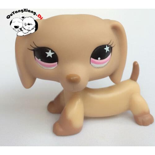 CWG016 Pet Shop Animal Dachshund Dog Pink Star Eyes action Figure cute puppy