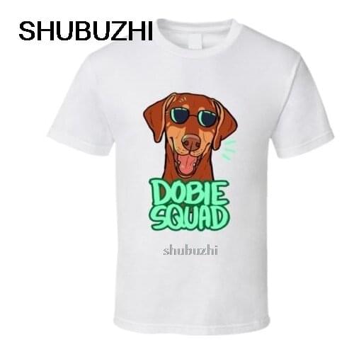 Doberman Pinscher T-shirt Cartoon Tee Dog Cartoon t shirt men Unisex Fashion tshirt free shipping top shubuzhi funny sbz8183
