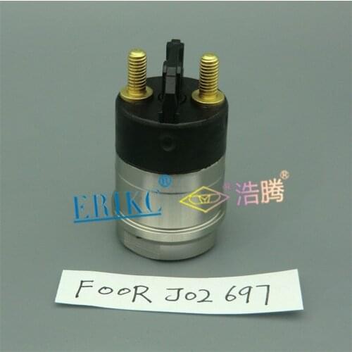 ERIKC FooRJ02697 Injection Solenoid Valve F ooR J02 697 Common Rail Fuel Injector Solenoid Connector FooR J02 697 For CUMMINS
