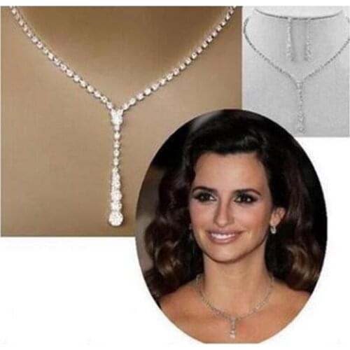 HYCP New Fashion Necklace Water Drop Necklace Sets Boho Jewelry Minimal Girlfriend Gift Beautiful For Women