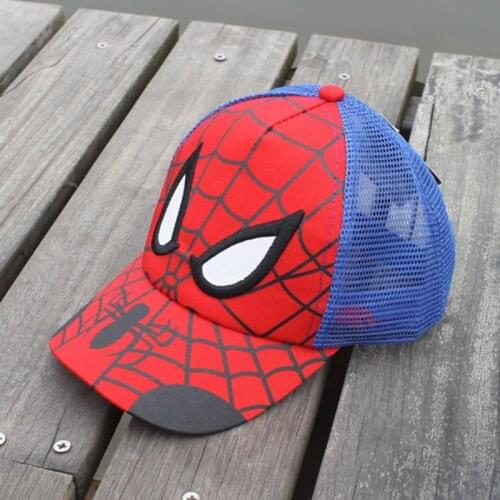 Summer Outdoor Sun Hat Children Baseball Cap Children Sunscreen Cap Cartoon Disney Marvel Spiderman Web Hat