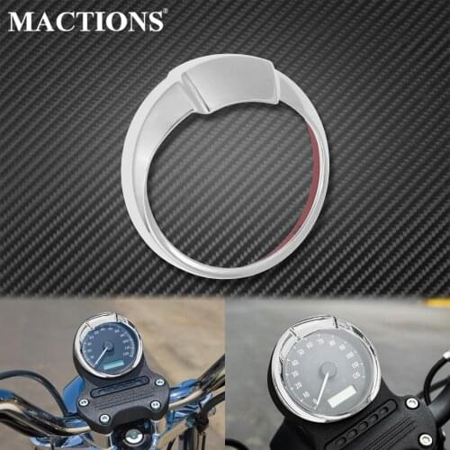 Motorcycle 4'' Speedometer Bezel Visor Trim Ring Cover Chrome For Harley Sportster XL 1200 883 Dyna Touring Road Electra Glide