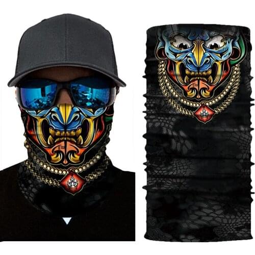 NEW 3D Skull Faces Scarf Outdoor Multi-use Men Magic Changeable Neck Tube Snood Bandana Warmer Unisex Scarves