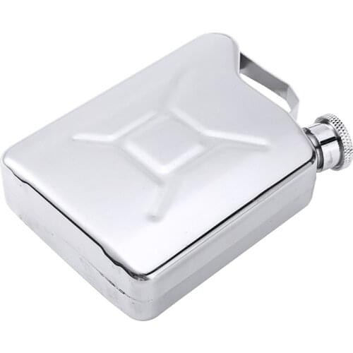 5oz Portable Stainless Steel Hip Flask Fuel Tank Style Whisky Flask Liquor Leisure Mini Pocket Bottle Gift New Art Decor