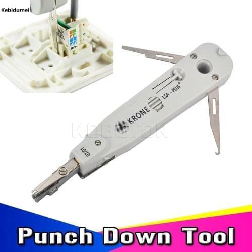 Kebidumei Professional LSA-Plus Tool With Sensor Ethernet Network Patch Panel Faceplate Punch Down Tool RJ11 RJ45 Cat5