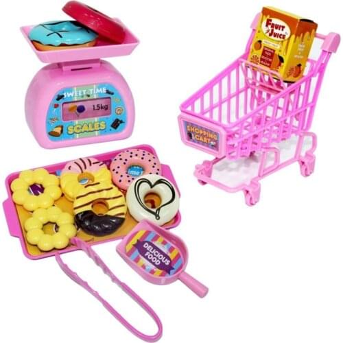Mini Market Trolley Market Set-Toy Assortment-Food Basket
