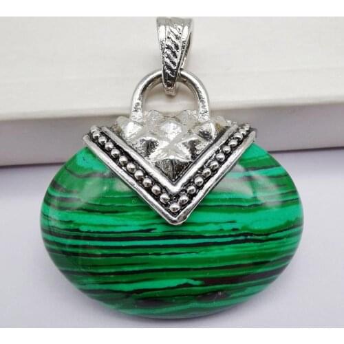 Green Malachite Stone GEM Bead GEM Pendant Jewelry S628