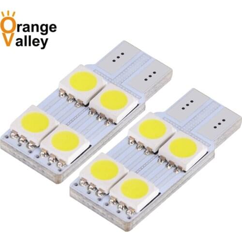 100pcs Hot sdle W5W 4 SMD LED 5050 Car Lamp T10 194 168 Auto Bulb for Reading Light Door Lights Clearance Lighting Dome Lamps