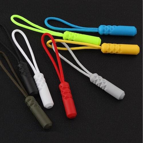 20pcs Backpack Clothing Mix Color Zipper Pulls Cord Rope Ends Lock Zip Clip Buckle For Clothes Bags Accessories