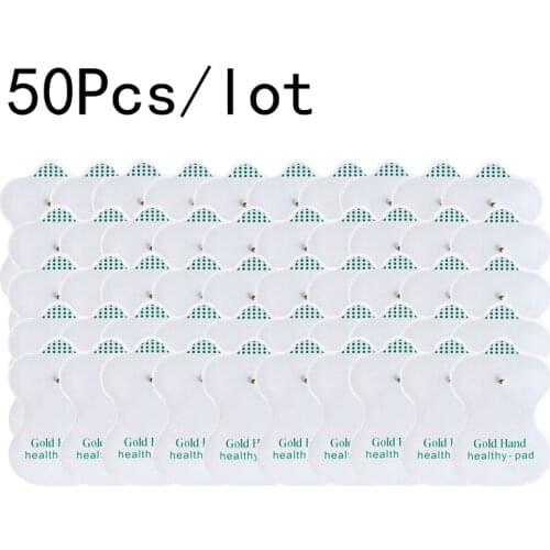50Pcs/lot Electrode Adhesive Gel Snap Pads For Tens Therapy Electronic Body Massager Machine
