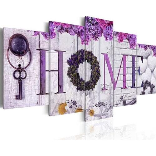 5D Diy diamond painting Home Sweet Home For Living Room Home Decor square Round rhinestone of picture wall stickerZP-1999