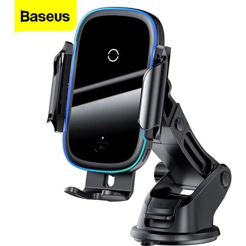 Baseus Qi Car Wireless Charger For iPhone Samsung Xiaomi 15W Induction Fast Wireless Charging Car Phone Holder Wirless Charger