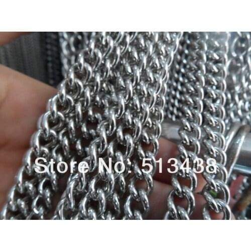 Free ship! 50 meters wholesale Stainless Steel 7mm cowboy chain.jewelry finding DIY mens necklace bracelet in Bulk