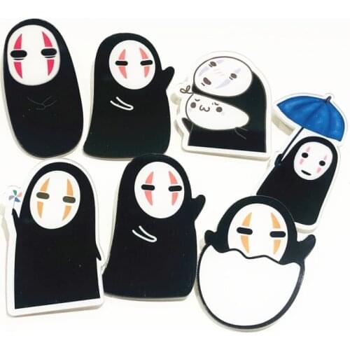 1PCS Cute No Face Man Brooch Acrylic Cartoon Anime Badges Good Quality Pin For Kids Party Gifts Decoration On Bag Hat