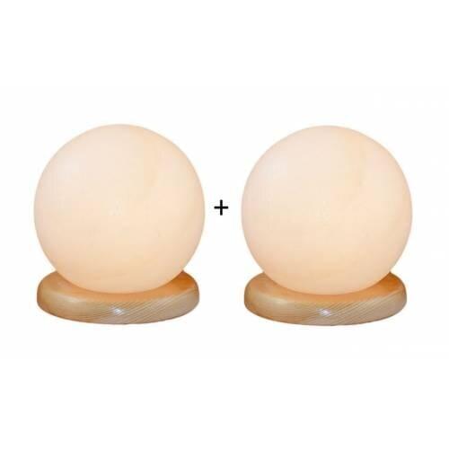 ÇANKIRI ROCK SALT LAMP GLOBE SHAPED NATURAL ÇANKIRI SALT HEALTHY NIGHT LAMP 2 PCS