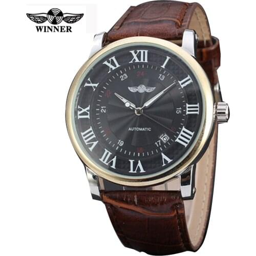 2016 Mens Watches Top Brand Luxury Casual Military mechanical Business Wristwatch Leather Strap Male Clock watch relog masculino