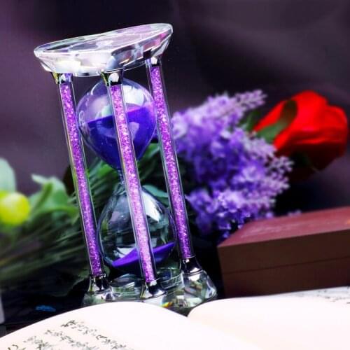 Diamond Crystal Hourglass Timer Creative Birthday Gifts 60min Home Adornment Living Room Wine Cabinet Accessories Timers Gifts