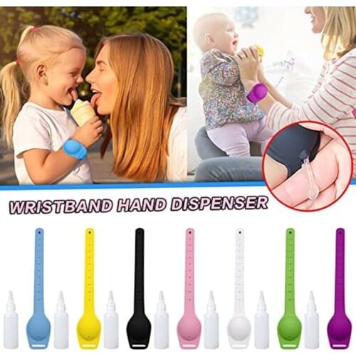 Child Hand Sanitizer Disinfectant Silicone Bracelet Wristband Adult Hand Dispenser Bracelet Hand Sanitizer Dispenser Wristband
