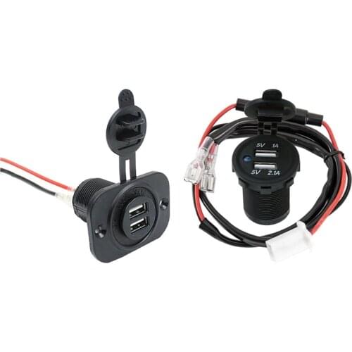 Car Cigarette Lighter Socket Dual USB Adapter 12V Plug & 12V Dual Usb Car Cigarette Lighter Socket Splitter Charger Plug