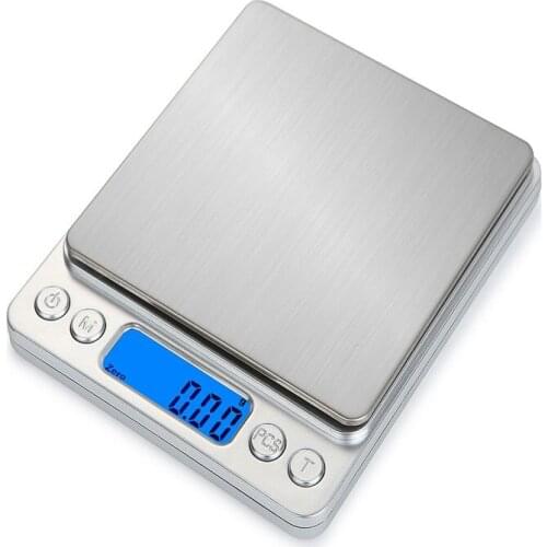 HT-I200 1000/2000/3000g x 0.1g Portable Stainless Steel Electronic LCD display Food Scales Kitchen Jewelry Weight Digital Scale