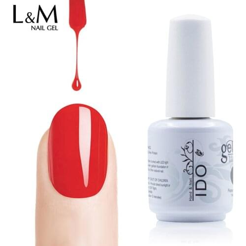 IDO 290 color series white bottle led lamp gel nail Free shipping Gel polish uv tools Uv Polish 24pcs a lot lamp led